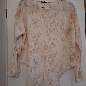 Dynamite beige snake skin print top